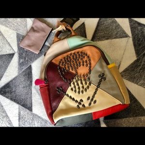 Amerileather Leather Studded Skull Backpack NEW #1